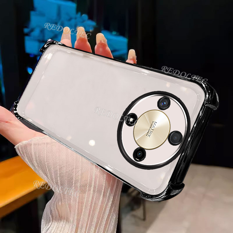 เคส Honor X9B X9A ออกแบบใหม่สี่มุมกันกระแทกปลอกโปร่งใส Honor X9 B X9 A Ultra Thin Soft Phone ฝาหลัง