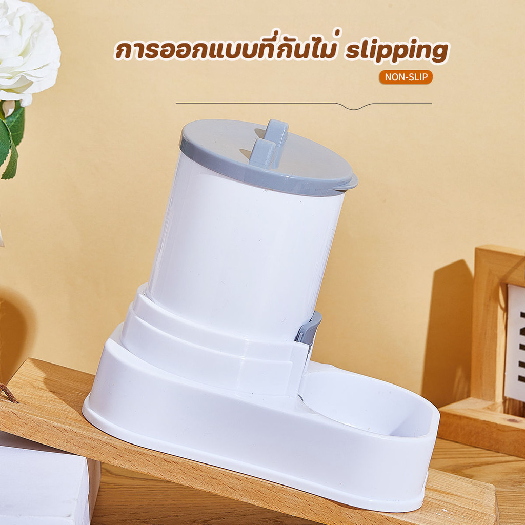 เครื่องให้อาหารสัตว์เลี้ยง เครื่องให้น้ำและอาหารสัตว์เลี้ยงอัตโนมัติ ที่ให้อาหารอัตโนมัติ ชามอาหาร หมา แมว - รูปที่ 5