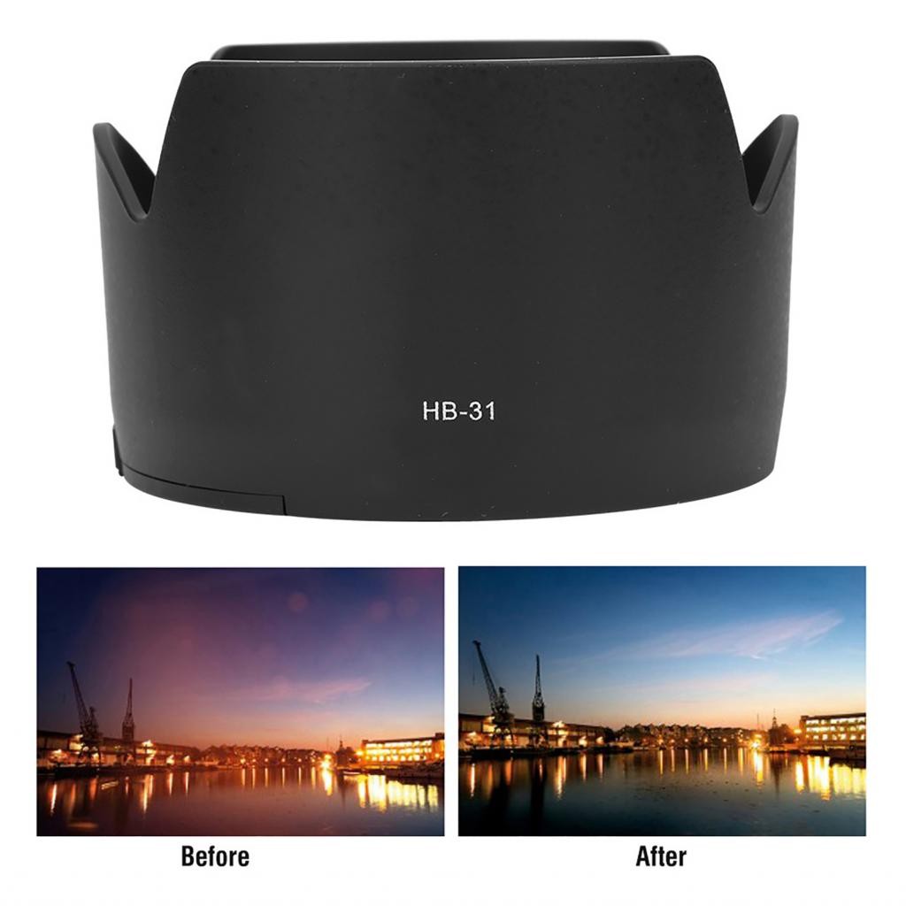 Andoer-th HB-31 กล้องฮูดเลนส์ติดตั้งสำหรับ Nikon AF S DX 17‑55 มม. F 2.8G