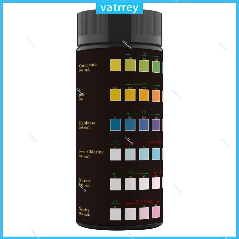 VA 50PCS Aquarium Testing Set for Freshwater Saltwater Pond Test Strips for Fish Tank Testing PH Nit