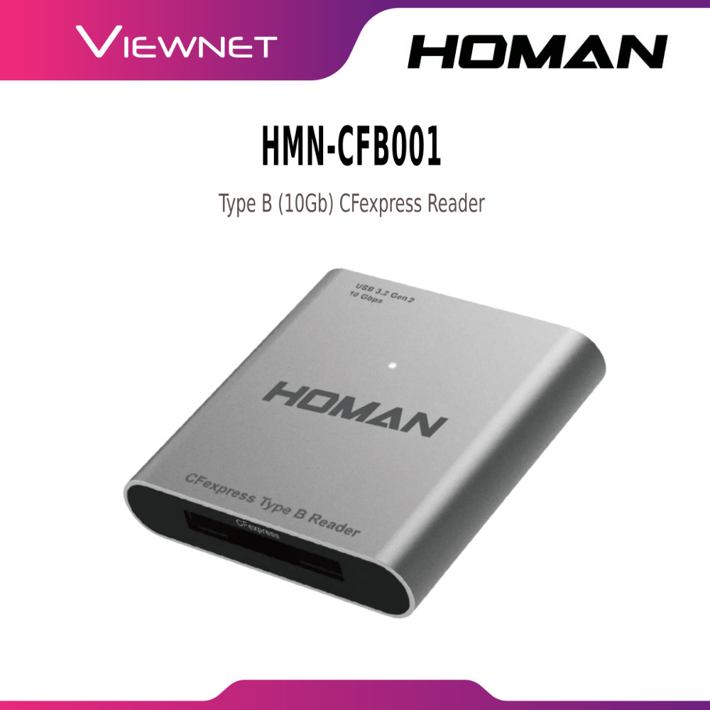 HOMAN CFEXPRESS READER TYPE B CARD READER พร้อม USB 3.2 GEN 2 INTERFACE, การป้องกัน ESD, ความเร็วสูง