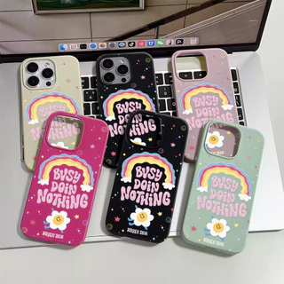 เคสมือถือ For iPhone 16 Pro Max เคสนิ่ม TPU สีลูกกวาด ดอกไม้สีรุ้ง👉For iPhone 11 15 14 13 12 Pro X XS max XR 7 8Plus เคส