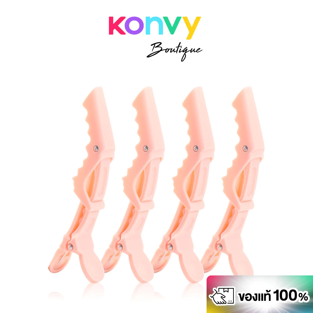 KVY Positioning Hair Clips Set เซทกิ๊บแบ่งช่อผมปากใหญ่ 4ชิ้น.