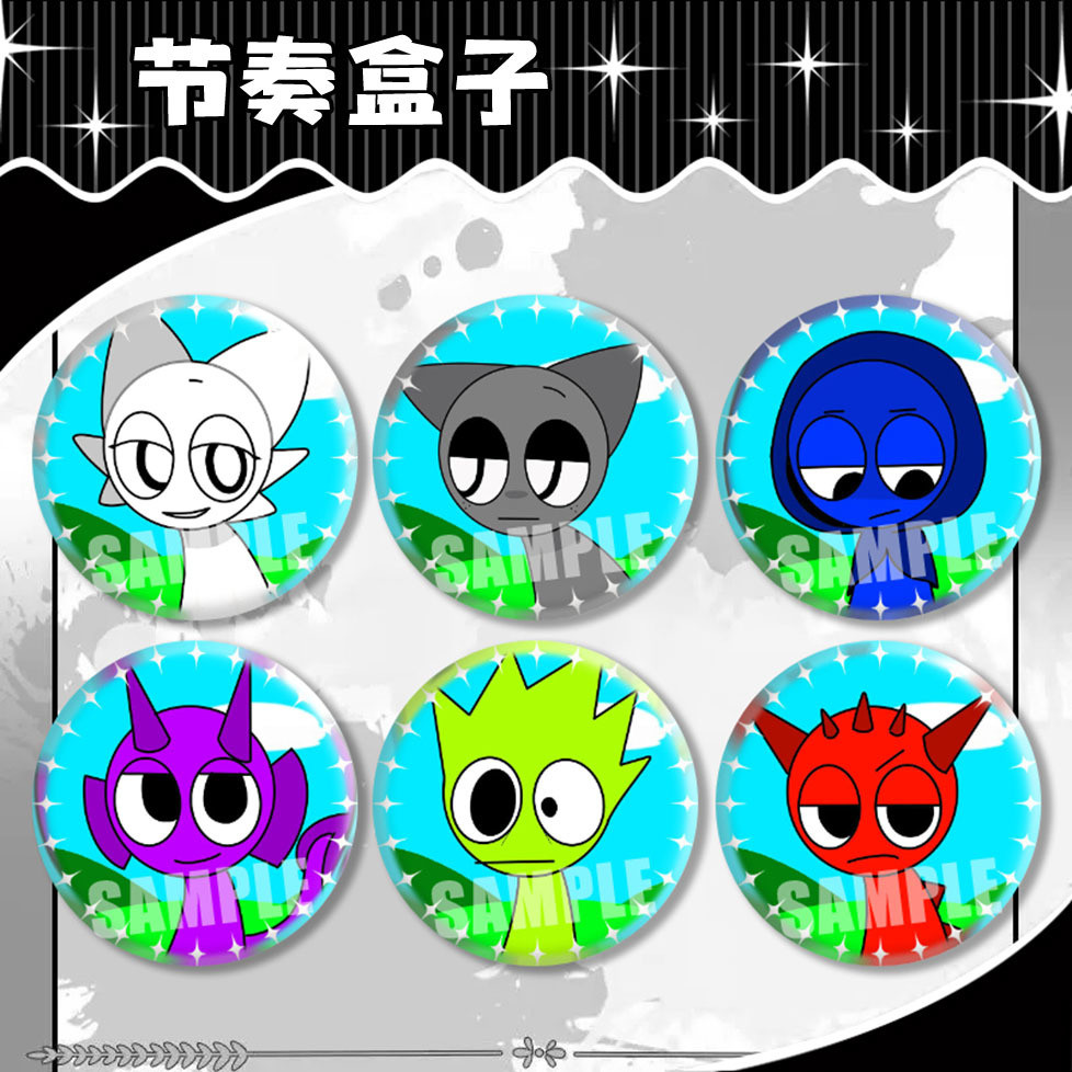 Sprunki Wenda Crey Jevin Durple Badge อะนิเมะเข็มกลัดคอสเพลย์ Pins เครื่องประดับแฟชั่น