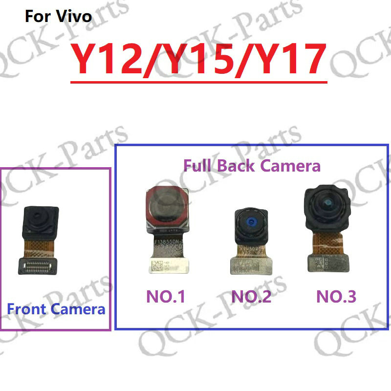 สําหรับ Vivo Y12 Y15 Y17 Face กล้องด้านหน้าด้านหลังกล้องหลักเปลี่ยนชิ้นส่วน