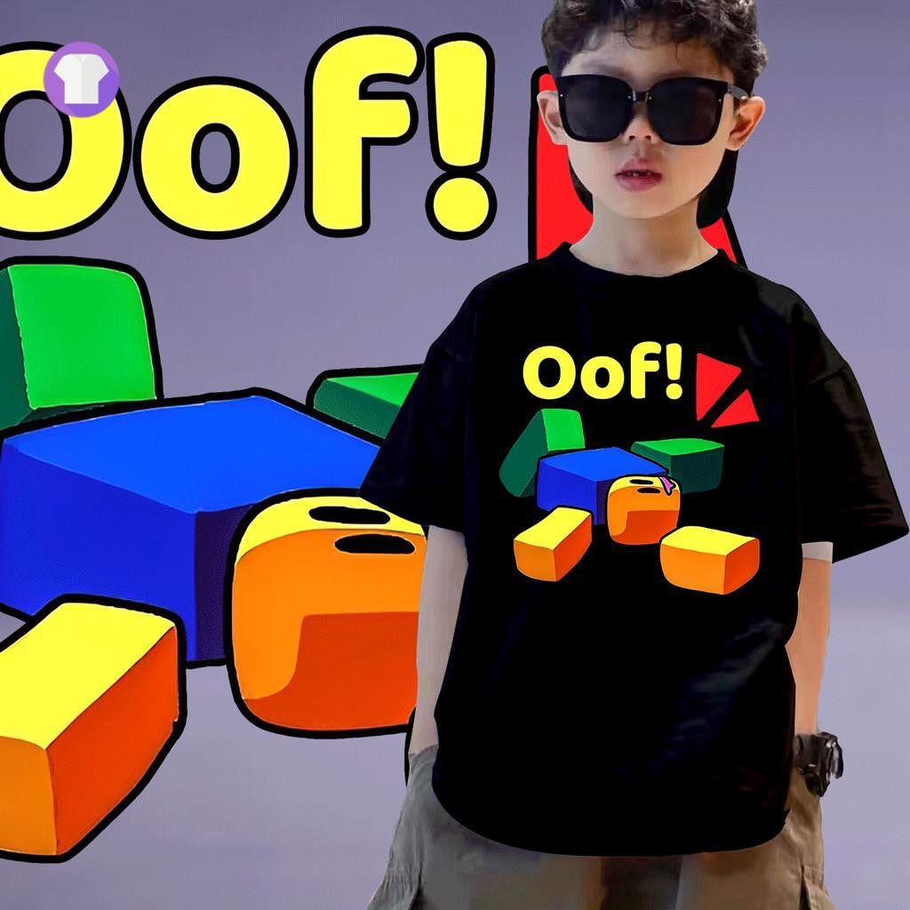 เสื้อยืดเด็ก Roblox ลาย Noob Gamer แขนสั้น แฟชั่นใหม่ ผ้าคอตตอนแท้ 100-150cm