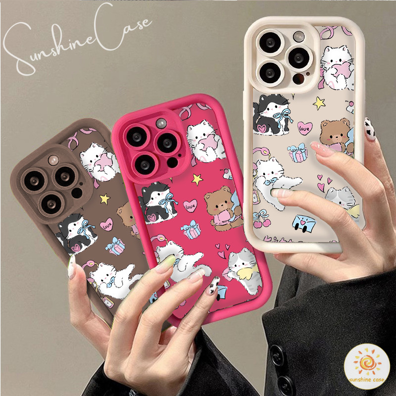 พร้อมส่ง เคสมือถือสำหรับOPPO รูปแมวสวยงามของขวัญ รูปที่ 4