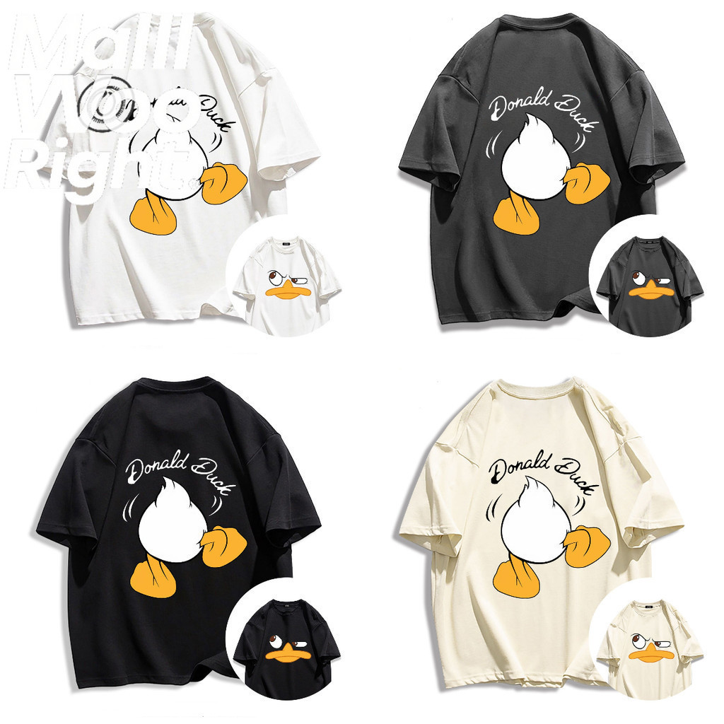 （จัดส่งตลอด 24 ชั่วโมง）HY  สตาร์โปรดักส์！ เป็ดตลกอะนิเมะแขนสั้นผ้าฝ้ายเสื้อยืดฤดูร้อนใหม่น่ารักสไตล์ลำลอง ร้อน