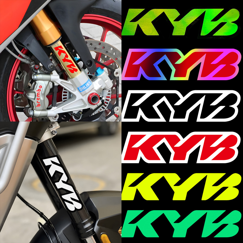 KYB Racing มอไซ สกูตเตอร์ สะท้อนแสง กันน้ำ สติ๊กเกอร์ หมวกกันน๊อค ตกแต่งรถ Ktm Pcx Vespa Nmax Xmax