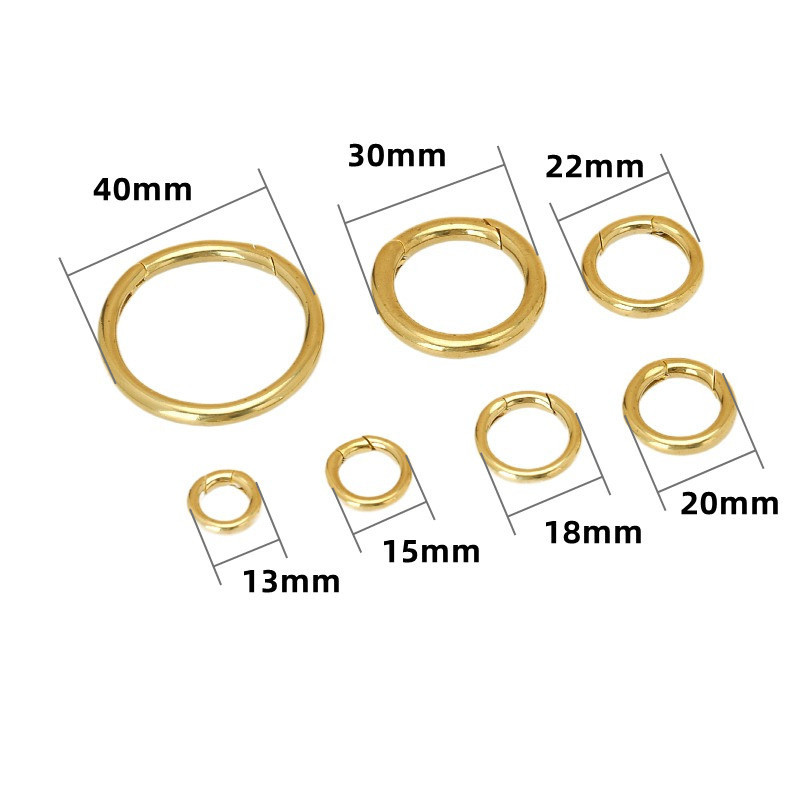 แหวนทองแดงบริสุทธิ์ที่สามารถเคลื่อนย้ายเปิดแหวนสปริงทองเหลืองรอบหัวเข็มขัดฤดูใบไม้ผลิทําเองหนังกระเป๋าเดินทางอุปกรณ์ฮาร์ดแวร์พวงกุญแจ - รูปที่ 2