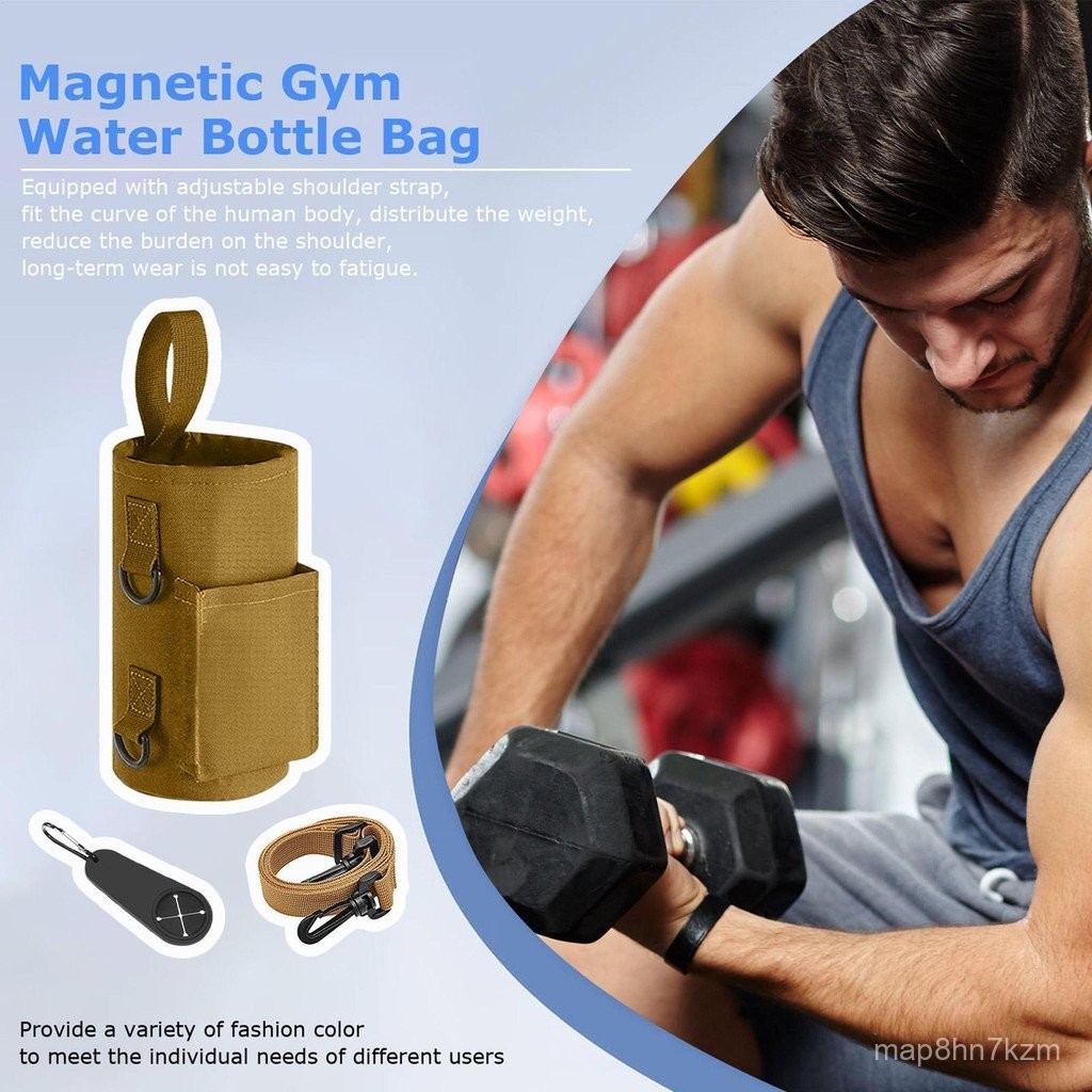 Magnetic Gym Bag Non Slip Magnetic Gym Sling Bag Portable Magnetic Water Bottle Carrier Holder Gym A