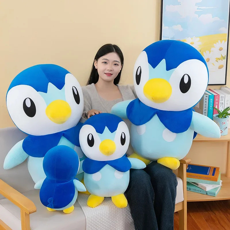 35-60cm Pokemon Piplup Plush Toys Cute Cartoon Stuffed Soft Toys Anime Penguin Plushie Big Doll Thro