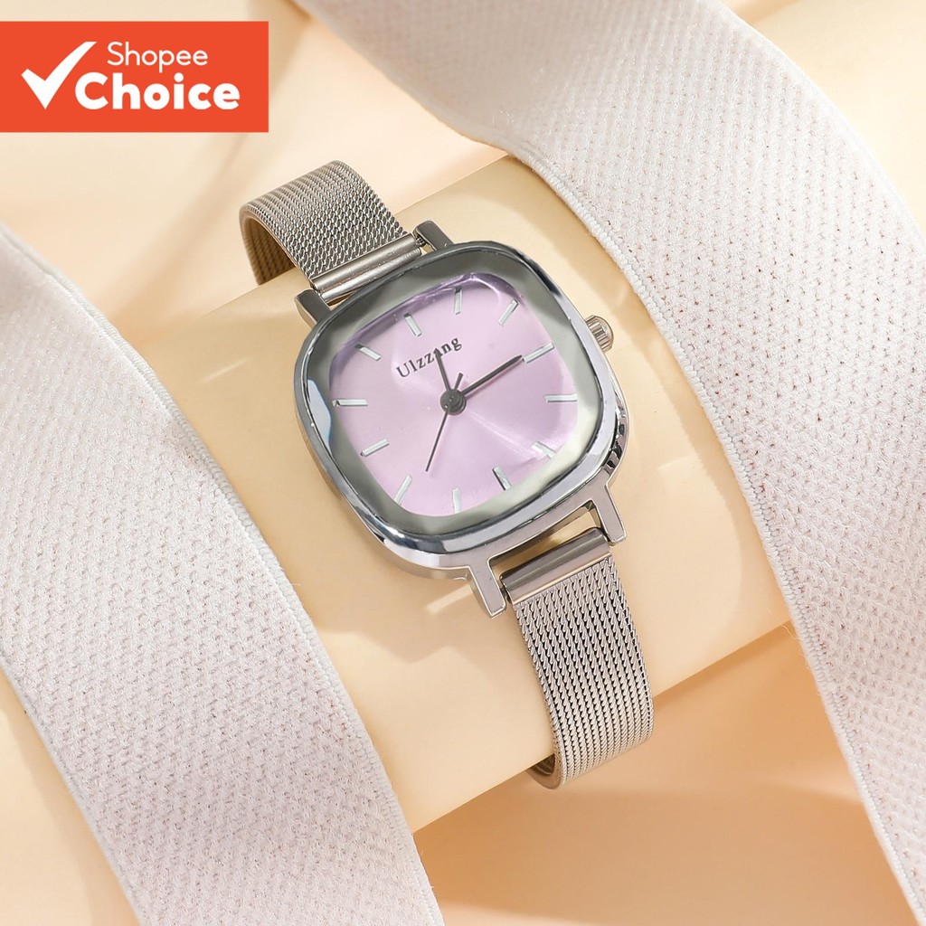 นาฬิกาข้อมือควอทซ์ลําลอง แต่งตาข่าย ขนาดเล็ก กันน้ํา คุณภาพสูง แบบเรียบง่าย สไตล์เกาหลี สําหรับผู้หญิง