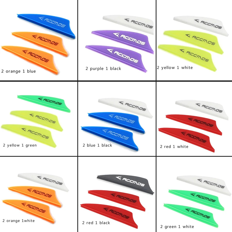 36 ชิ้น 1.75 นิ้วพลาสติก Vanes TPU ยาง Feather อุปกรณ์เสริมแบดมินตัน