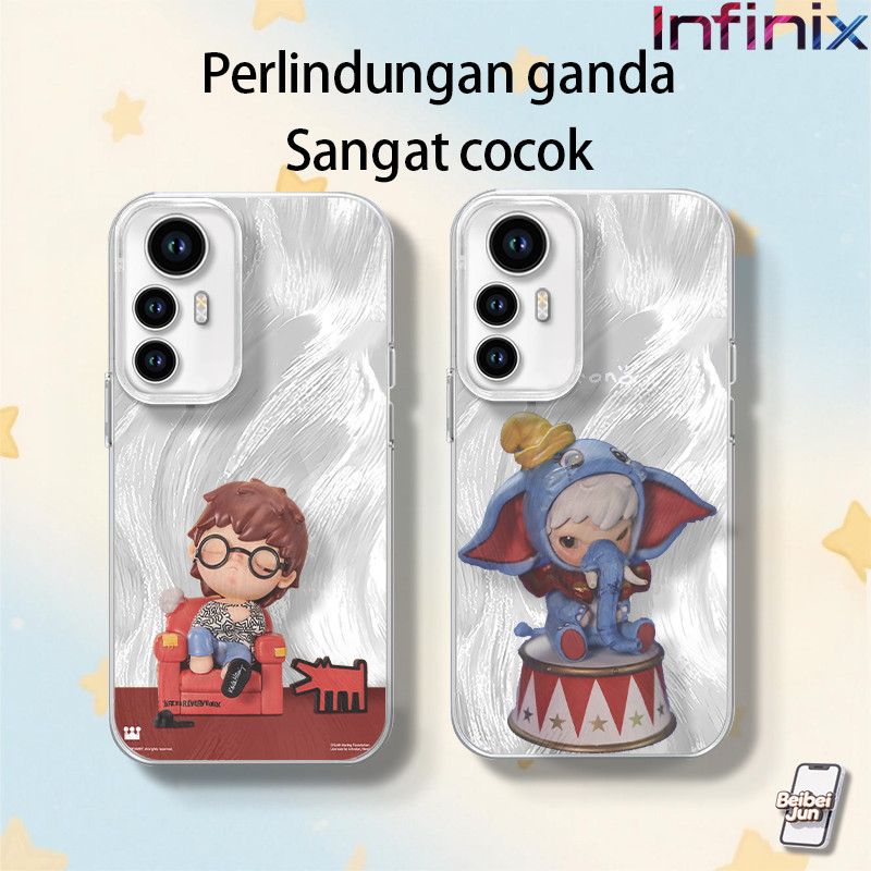 ยอดนิยม "Pop Mart" IP ช้างเครื่องแต่งกาย Hirono สําหรับ INFINIX SMART 6 7 8 9 10 30i Hot 40 Pro Play