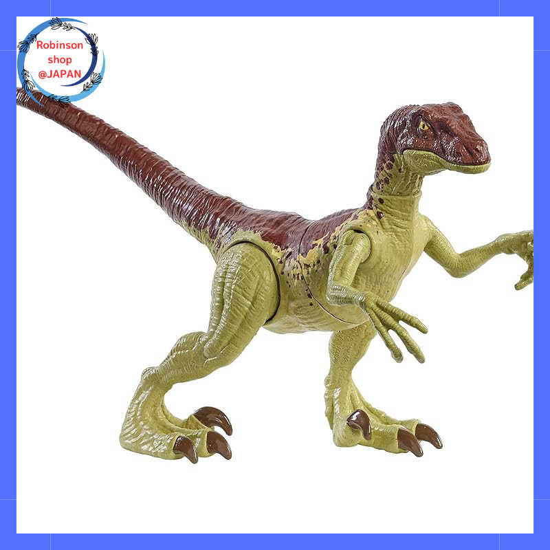 Mattel Jurassic World Real Mini Action Figure Slash Attack! Velociraptor [Dinosaur Toy] [Ages 4 and 