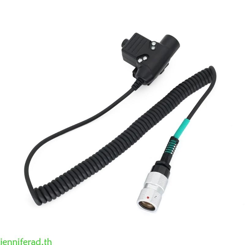 Jenniferad อะแดปเตอร์ชุดหูฟังกลางแจ้ง U94 PTT 6 Pin Plug Cable สําหรับ PRC152