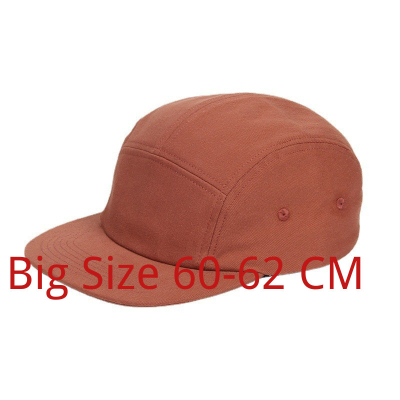 หมวกเบสบอลขนาดใหญ่แฟชั่น 5 แผง Snapback ผ้าฝ้ายสำหรับผู้ชายและผู้หญิง หมวกฤดูร้อนปรับได้