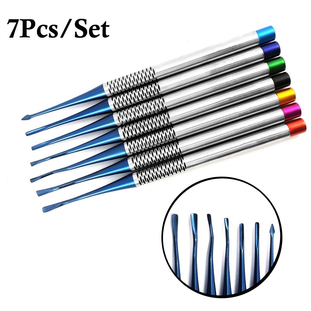 7Pcs Tool Elevator Knife Lift Elevator Curved Handle Kit