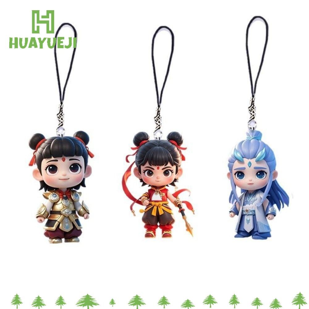 YUEJI Nezha Key Chains จี้,อะคริลิคการ์ตูนพวงกุญแจ,ตลกแบบพกพา Nezha 2: ปีศาจเด็ก Sea Ao Bing กระเป๋าตกแต่งของขวัญเด็ก