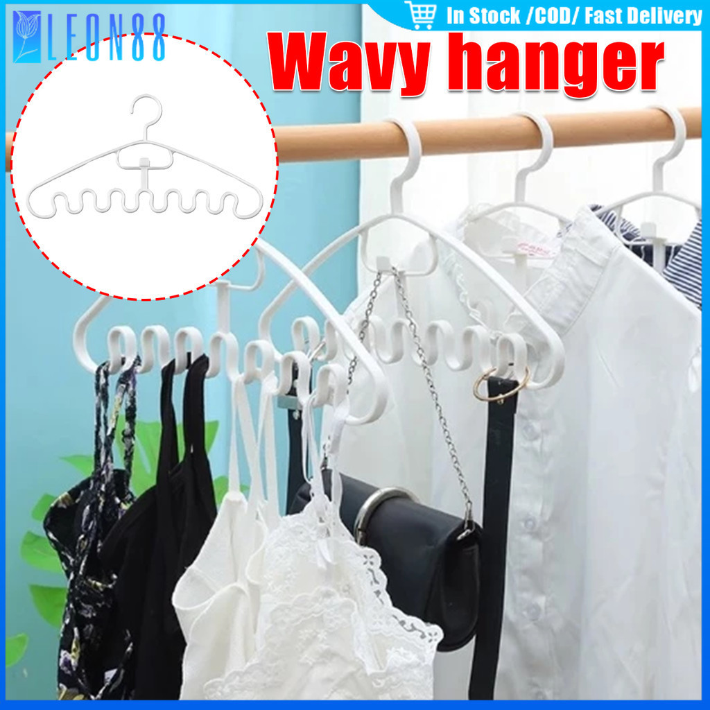 ของมาใหม่！ไม้แขวนเสื้อกล้าม 5ชิ้น อเนกประสงค์ ประหยัดพื้นที่ พลาสติกสีขาว