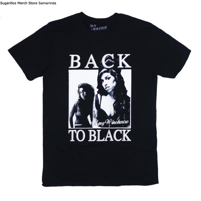 เสื้อยืดผ้าฝ้าย Amy Winehouse Band Back To Black