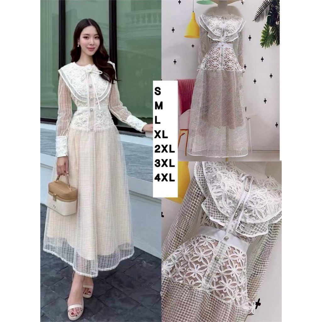 เดรสลูกไม้ เดรสออกงาน CLT