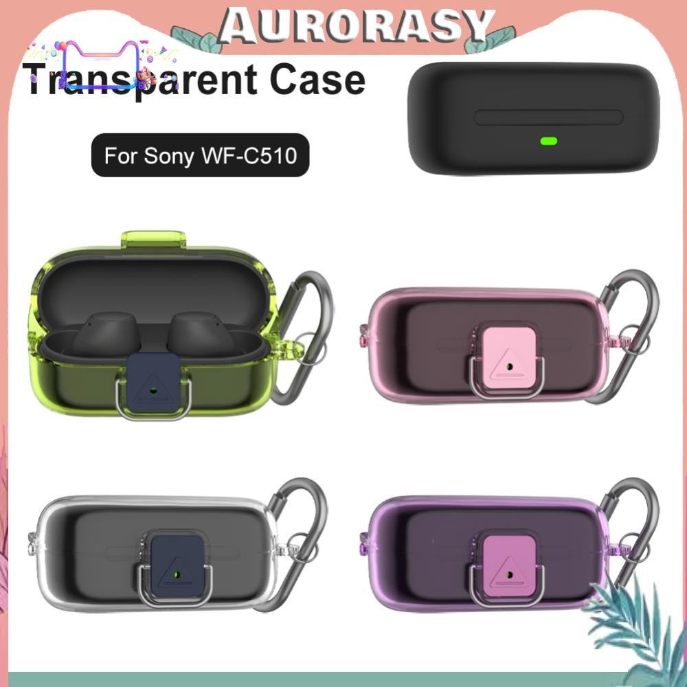 เคสใส TPU สําหรับ Sony WF-C510 ฝาครอบป้องกันป้องกันการตกพร้อมคาราบิเนอร์ - รูปที่ 3