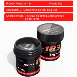 JTX-138/158/183 คุณภาพสูงมงกุฎสีดํา Solder Paste สําหรับซ่อมมือถือไม่มีเชื่อมปลอมเคลือบดีบุกง่าย Anti-Oxidation เครื่องมือ
