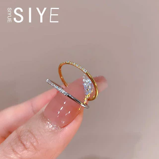 ใหม่ Ultra-Thin Titanium Steel Zircon สタイル แหวนผู้หญิง High-End วันวาเลนไทน์ของขวัญขายส่ง