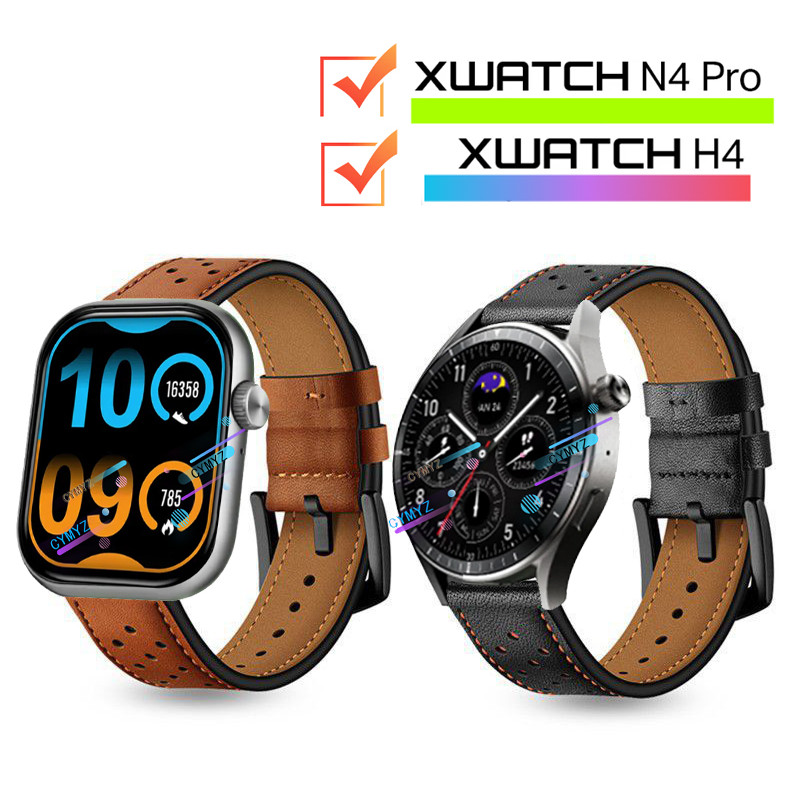 สาย Infinix XWatch H4 สายหนัง สาย Infinix XWatch N4 Pro สายรัดข้อมือกีฬา