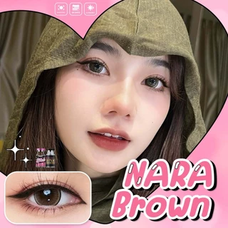 🔥 คอนแทคเลนส์💕ขนาดบิ๊กอาย💕 Nara (Wink) สี : brown / gray
