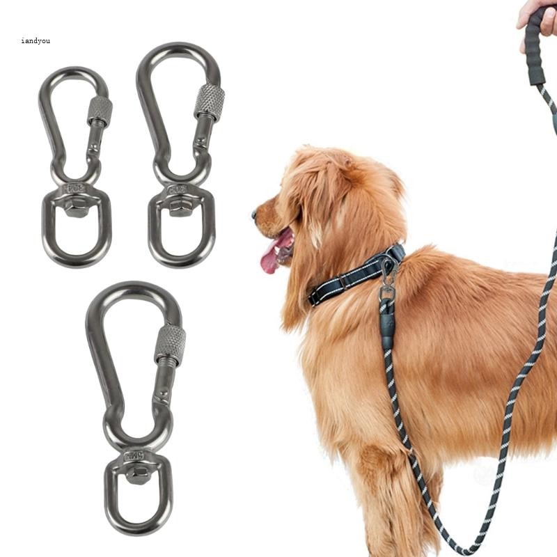 Iny ตะขอสแตนเลสหมุนสําหรับปลอกคอสุนัข Carabiner หมุน Joint Bolted Carabiner สําหรับสายจูงสัตว์เลี้ยง Campi