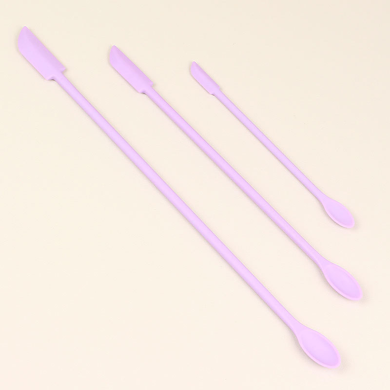 3ชิ้น/เซ็ตขวดเครื่องสําอางซิลิโคนมินิมีดโกนสามชิ้นชุดเบเกอรี่ปลายคู่สองในหนึ่งไม้พายแยมขวดมีดโกนช้อน - รูปที่ 4