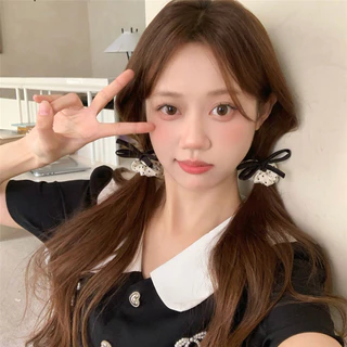 อารมณ์ลายจุดโบว์ลำไส้เชือกผมสำหรับผู้หญิงยืดหยุ่นสูงยางรัดผมหางม้าอุปกรณ์ผม