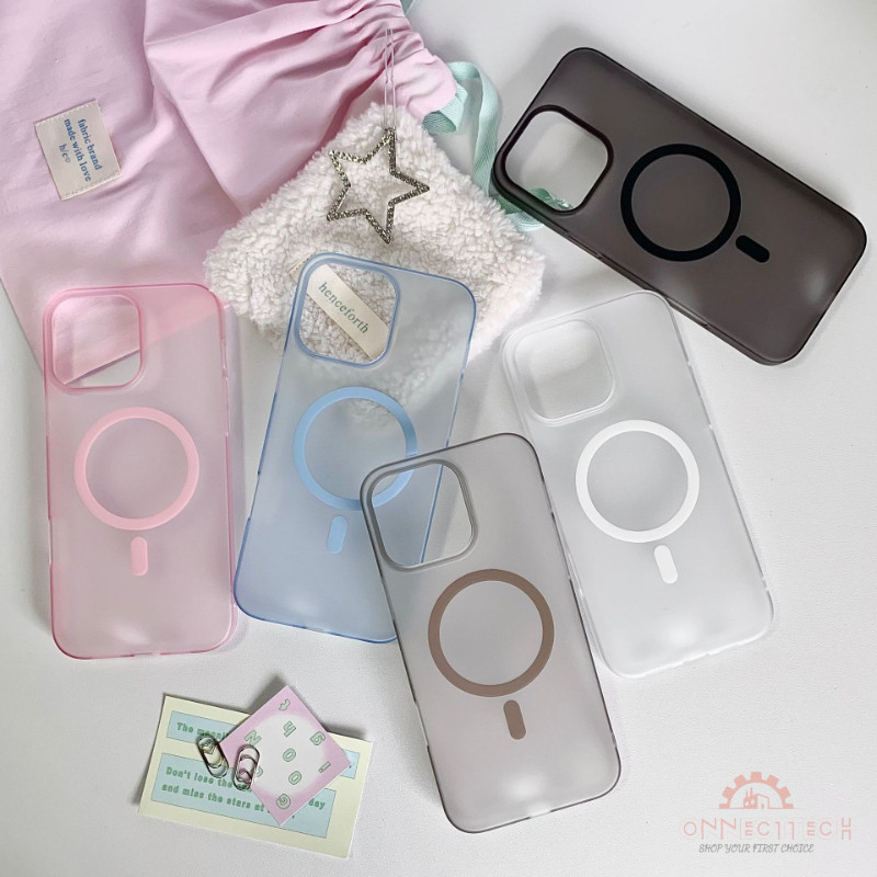 เคสแข็งแม่เหล็กโปร่งแสงบางเฉียบ for คสไอโฟน 17 11 13 14 15 16 Pro max เคส iPhone 16 14 15 13 Promax 14 15 Plus case