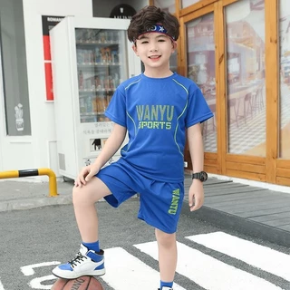 เสื้อกีฬาเด็ก ชุดขาสั้น ชุดกีฬา เนื้อผ้าใส่สบาย เหมาะสำกรับเด็กโต ใส่ได้ทั้งผู้ชายและผู้หญิง เหมาะสำหรับอายุ2-10ปีDA-A05
