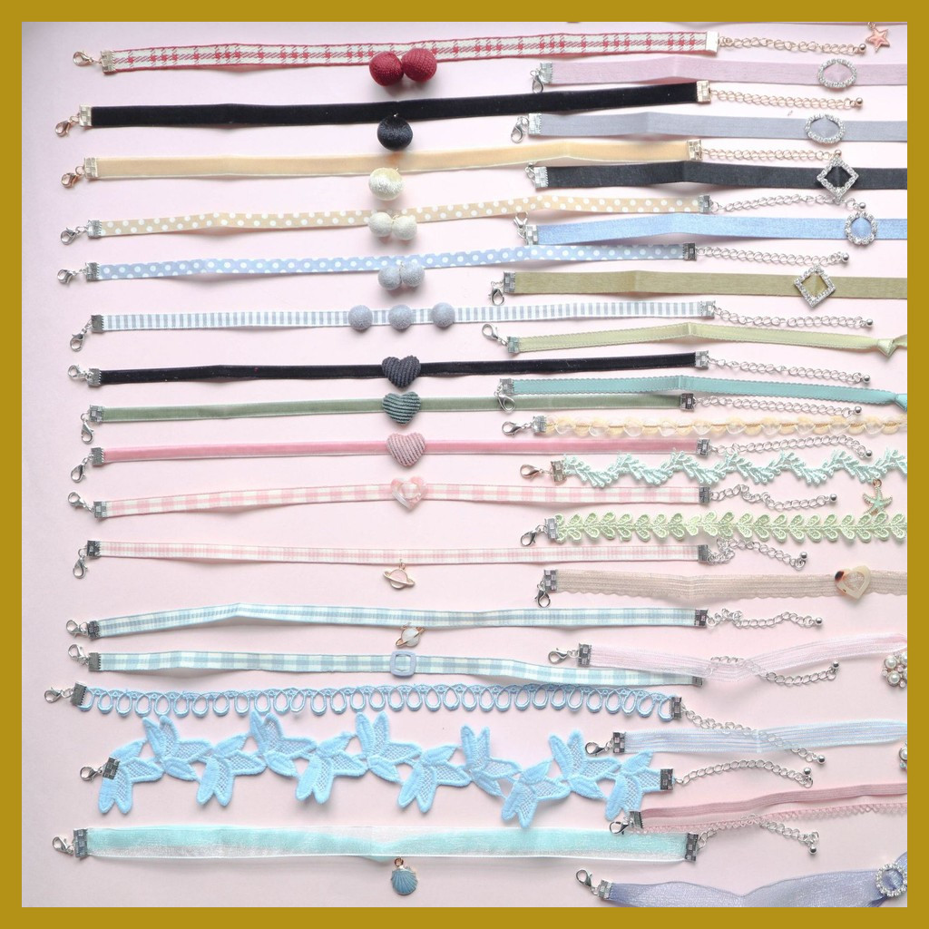 สร้อยคอลูกไม้และCHOKERแบบกระดูกไหปลาร้า สไตล์แฟชั่นจากญี่ปุ่นและเกาหลีใต้