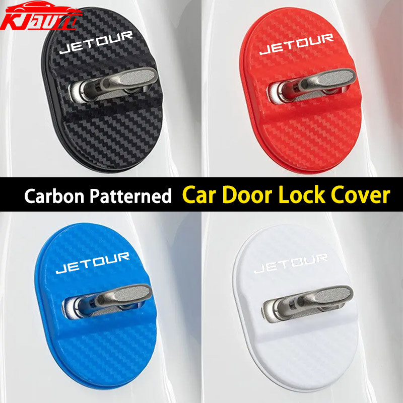 4pcs Jetour รถประตูล็อคฝาครอบป้องกัน ABS Self-กาวรถประตูล็อค Anti Rust สําหรับ Jetour T1 T2 DASHING 