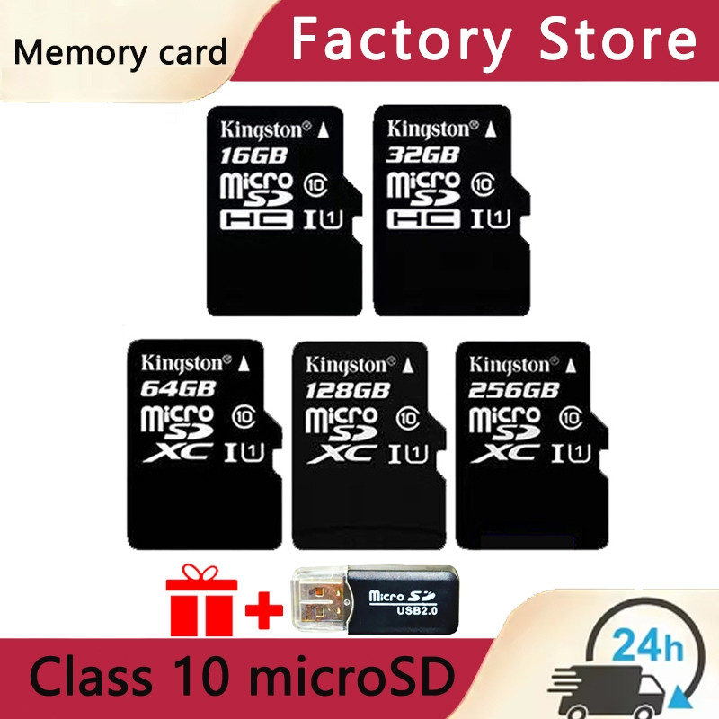 Kingston 1TB 512GB Class10 การ์ดหน่วยความจํา SD ความเร็วสูง 8GB/16GB/32GB/64GB/128GB/256GB การ์ดหน่วยความจํากันน้ํา เหมาะสําหรับโทรศัพท์มือถือ คอมพิวเตอร์ กล้อง อุปกรณ์ตรวจสอบ