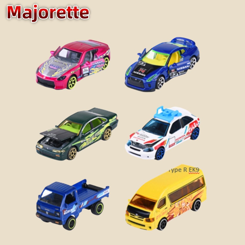 ชุดรถโมเดล Diecast Majorette 1:64 JDM – Nissan GTR, Honda Civic, Suzuki Every Van – รถของเล่นดัดแปลงสำหรับเด็กผู้ชาย
