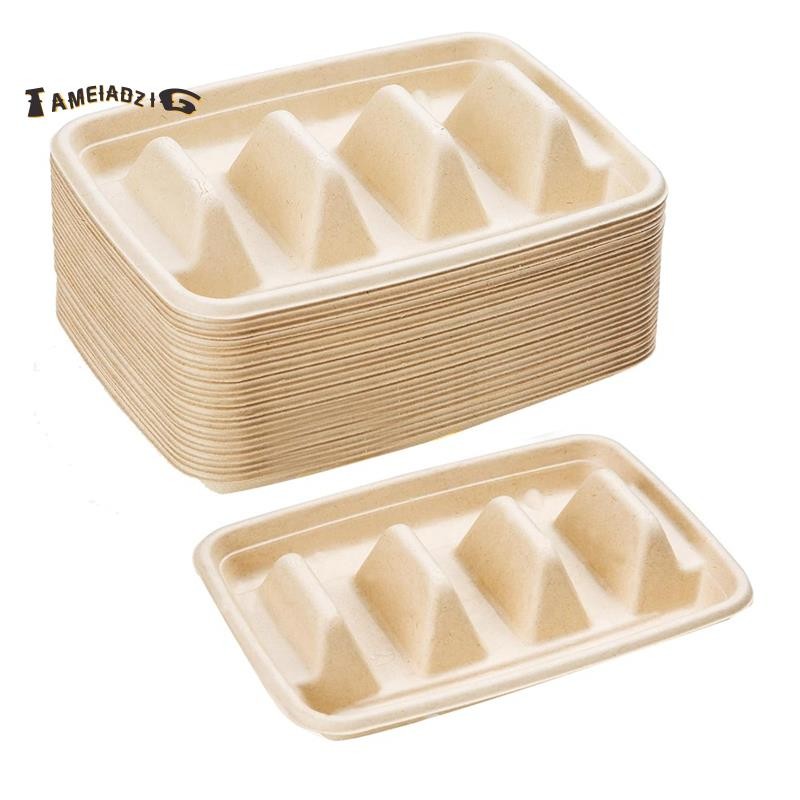 ที่วาง Taco แบบใช้แล้วทิ้ง 25 ชิ้นสําหรับงานปาร์ตี้, ที่วางถาด Taco, ขาตั้ง Taco สําหรับ 3 Tacos, สํ