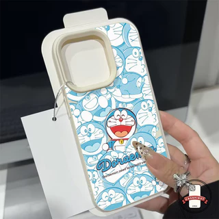 แฟชั่นเต็มจอภาพอะนิเมะโดราเอมอน เคสเข้ากันได้กับ IPhone 17 air XR 15 13 12 11 14 16 Pro Max XS 16 14 15 Plus X