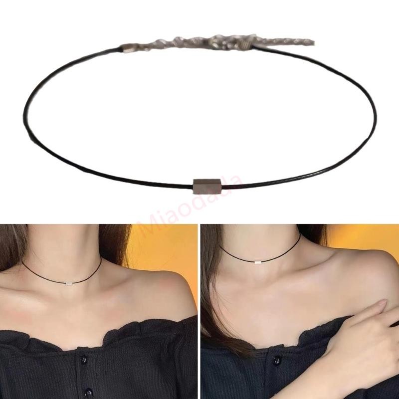 MDD สร้อยคอลูกปัด Minimalist Modern Square Pendant Necklace