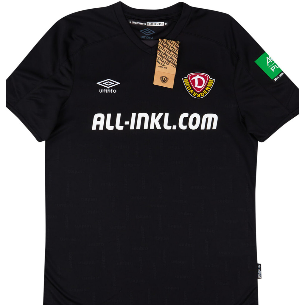 Cotton 100% Mens DYNAMO DRESDEN UMBRO Away Short Sleeve Jersey