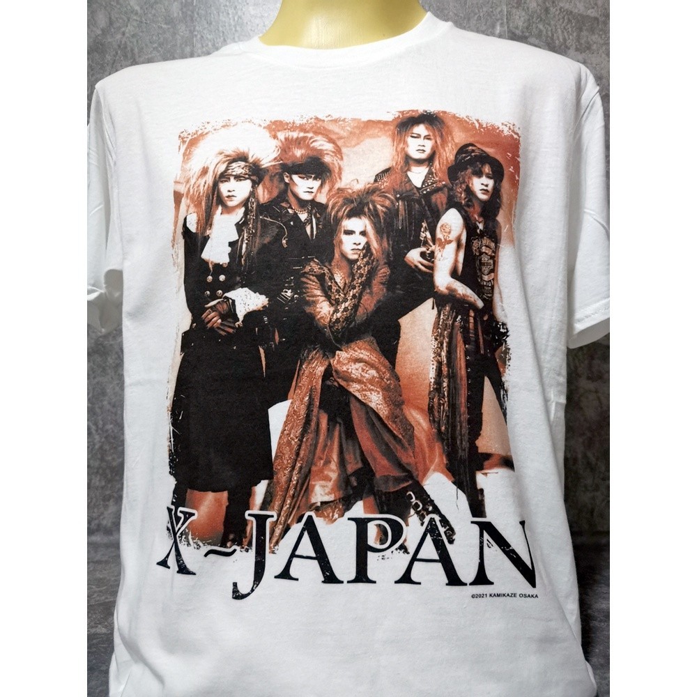 เสื้อยืดพิมพ์ลายผ้าฝ้ายแท้นำเข้า | Fusion X-Japan (Yoshiki, Hide) & Gorgeous Metal สไตล์ Retro Rock | ฝ้าย 100% | Rock Fan/Retro Trendy | Rock Live/Daily Outing Street Collection