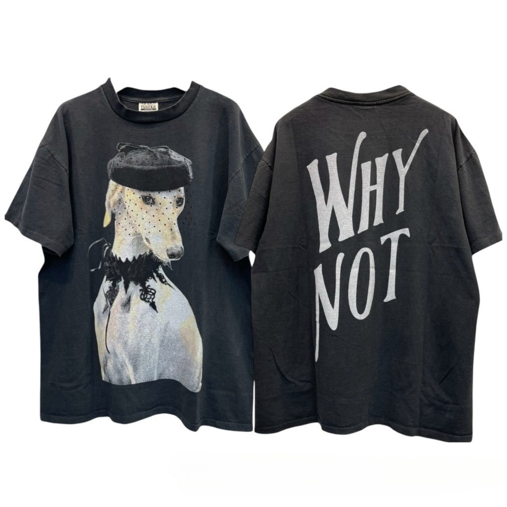 (จัดส่งตลอด 24 ชั่วโมง）REOY_STUDIO เสื้อยืดคอกลม ผ้าฝ้าย พิมพ์ลายการ์ตูน สไตล์ฮ่องกง ย้อนยุค เรียบง่าย ทรงหลวม ขนาดใหญ่