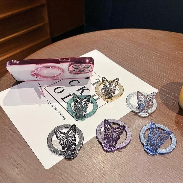 For Phone Butterfly Holder Luxury ขาตั้งโทรศัพท์มือถือ สามารถปรับได้ แบบสากล ราคา ถูกที่สุด ดีลบีเคเค แกลเลอรีภาพที่ 2