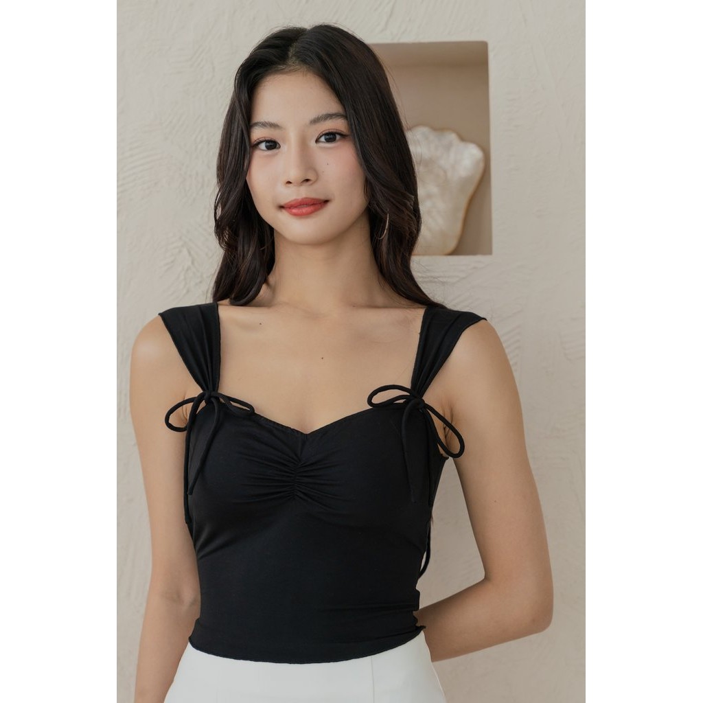 เสื้อเบาะริบบิ้น Lunn Ruch (สีดํา)