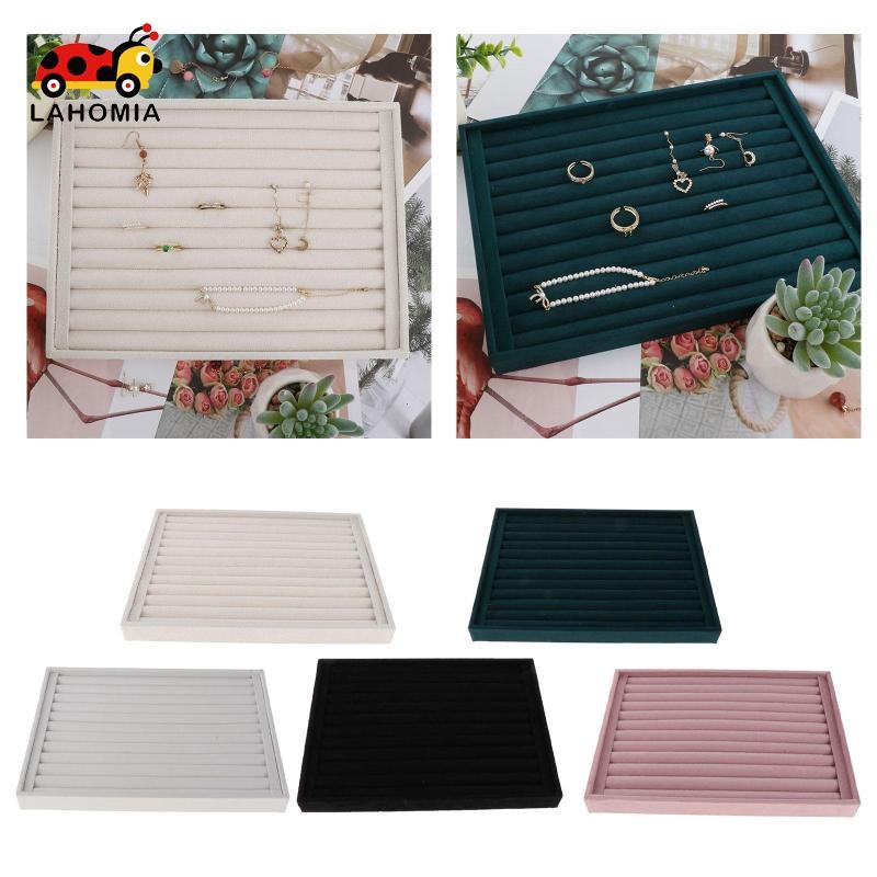 [Lahomia] แหวนถาดแสดงหู Studs Organizer สําหรับแหวน Studs ต่างหูเคาน์เตอร์ Home